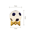 Miniatyrbillede 3 af 3: Fodbold 3D LED Natlampe 3D Illusion LED Lampe VM Fodbold Legetøj Til Drenge Piger Voksne Sportsfans Sort Hvid Black White Wooden Frame