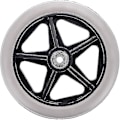 Miniatyrbillede 1 af 5: 2 stk. 6-tommer Gummihjul Udskiftningshjul Kørestols Forhjul Rollator Ganghjælp Anti-Slip Udskiftning