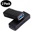 Pikkukuva 1 / 5: 2 kpl SuperSpeed USB 3.0 Type A -liitinadapteri Naaras-Naaras