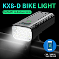 Pikkukuva 4 / 5: Polkupyörän etuvalot, 8000 lumenin superkirkas 8 LED 5200mAh USB ladattava, tehonäyttö ja 5 valaistustilaa, IPX5 vedenpitävä