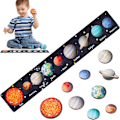 Miniatyrbillede 1 af 4: Montessori Trælegetøj til 3-årige drenge og piger, Træpuslespil med Solsystemet til småbørn, Lærende Uddannelsesmæssigt Rumlegetøj til småbørn Planetlegetøj