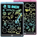 Miniatyrbilde 1 av 7: Fargerikt LCD Skrivebrett, 30cm Øyebeskyttende Tegnebrett, Reisegave{HH} Blue, Pink