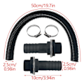 Miniatyrbilde 2 av 5: Regnvannstilkoblingssett for vanntilkobling med slangekobling 100 cm tilkoblingsslange for regntønner Regnvannstilkoblingssett -xx_ca{hh}