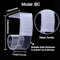 Miniatyrbillede 4 af 5: 25 Stk. Bordkirtelclips SMC Model Plastik Bordduksclips 3,8-5,1 cm med Velcro til Møder Fester Indendørs Udendørs Begivenheder