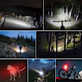 Miniatyrbilde 5 av 5: Sykkellykter foran, 8000 lumen supersterk 8 LED 5200mAh USB oppladbar, strømdisplay og 5 lysmoduser, IPX5 vanntett