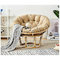 Miniatyrbillede 2 af 3: Runde Tuftede Stolhynder Tykke Ensfarvede Komfortable Gulvpuder, Havehynder, Rattan Lænestolshynder (40cm*40cm)