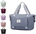 Large Foldable Travel Bag, Lightweight and Waterproof Cabin Bag with Fixed Strap, Dry and Wet Separation Foldable Travel blue