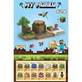 Pikkukuva 1 / 5: Minecraft rakennuspalikat, sisältää 192 kuusikulmaista magneettilelua ja 6 hahmoa, kylän päällikkö{HH} village chief's house