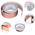 Miniatyrbillede 2 af 5: Kobbertape 30m X 50mm, Vegena Kobberfolie tape Emi Kobberfolie tape