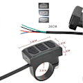Miniatyrbild 5 av 5: Elektrisk Cykel Strömbrytare Kontrollknapp Styrfäste Delad Mätare Strömbrytare Knapp för LCD Mätare E-cykel