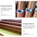 Miniatyrbilde 4 av 5: PTFE Teflon tape med lim, Hitemp isolert vakuumforsegling, lav friksjon 50MMX10M