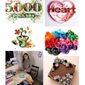 Pikkukuva 4 / 5: 1030 arkin Origami-tähtipaperipakkaus DIY-paperi - 27 väriä DIY- ja koristelukäyttöön, monivärinen Multicolor 1*25cm