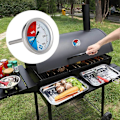 Miniatyrbilde 2 av 5: Røyktermometer i rustfritt stål - Opptil 300C - For alle griller, røykeovner, røykere og grillvogner - Analog - Grilltilbehør