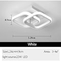 Miniatyrbilde 2 av 5: Moderne rektangulær LED taklampe 22W Kaldt hvitt lys 6000K (Hvit) Taklampe