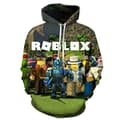 ROBLOX 3D-tryck Barn Hoodie Jacka Kappa Långärmad Tecknade Toppar B 0 B B 160cm