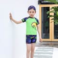 Nyt børnebadedragtsæt til drenge, drenge og piger, med sol Green Dinosaur Size M (80-90cm)