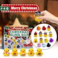 Miniatyrbilde 1 av 5: 24 stk. Gummiank Leike Blind Box Adventskalender 2022 Nedtelling Julegaver