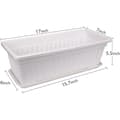5-pak 43 cm Hvid Blomsterkasse Vindueskasse Plast