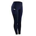 Miniatyrbillede 1 af 3: Yoga Bukser til Kvinder med Lommer Høj Talje Trænings Leggings Blå Blå