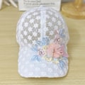 Miniatyrbillede 4 af 10: Hatte dame duckbill cap high-end ansigt lille koreansk sommer baseball cap forår og sommer solhat ny solhat mænd Snowflake flower【white】