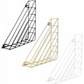 Miniatyrbild 5 av 5: Nordisk Geometrisk Väggmonterad Tidningsställ – Tidskriftshållare – Tidningsställ i Metall – för Badrum, Kontor och Entré – Järn (Guld){hh}