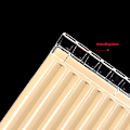 Miniatyrbillede 5 af 5: Panfløjte med 18 piber Multifunktionel resin panfløjte til skoleelever musikinstrument