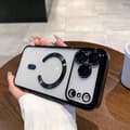 Compatible with iPhone 17 Pro Max, with Magnetic Camera Protection, Wireless Charging, and Shockproof Design. Black