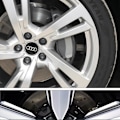 Miniatyrbild 3 av 4: Passar Audi navkapsel standard 60MM navkapsel (4 st) (Askgrå)