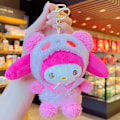 Miniatyrbild 1 av 11: Tecknad Kuromi docka skolväska hänge docka plyschleksak par nyckelring väska hänge Teddy Plush Sanliou-My Melody 11cm (with keychain)