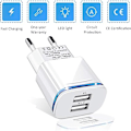 Miniatyrbilde 3 av 5: 1 stk. Strøm USB-ladeadapter, 2.1A 5V 2-Port Universal LED Strømadapter