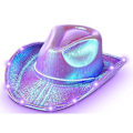 Pikkukuva 1 / 5: Neon Glitter Cowboy -hattu - Hauska juhla-disko cowgirl-hattu