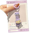 Miniatyrbillede 6 af 11: Lazy Yoga Series Mobiltelefonkæde Plys Stil Trendy Let Luksus Taskeophæng Trendy Stil Anti-drop Plush Model 4 Purple Triangular
