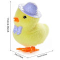 Miniatyrbild 3 av 5: 4-pack Påsk Uppdragbara Plyschleksaker för Småbarn, Hoppande Påskkyckling med Hatt