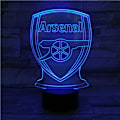 Miniatyrbillede 1 af 7: Arsenal FC USB 3D Anime Natlampe Atmosfærisk LED Bordlampe Julegaver til Fodboldelskere Dekorativ Lampe til Børneværelset