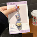 Miniatyrbillede 1 af 11: Lazy Yoga Series Mobiltelefonkæde Plys Stil Trendy Let Luksus Taskeophæng Trendy Stil Anti-drop Plush Model 4 Purple Triangular