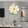 Väggklocka Dekorativ LED Hängande Klocka Modern Blommig Hängande Klocka Lämplig för Vardagsrum Sovrum Studierum Kontor 30x30cm