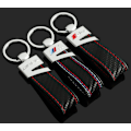 Miniatyrbilde 3 av 3: Audi sLine logotype nøkkelring i ekte karbonfiberlær