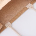 Miniatyrbillede 5 af 5: pc Tote Taske, Naturlig Jute Tote, Perfekt til Shopping, Picnic, Gaver, Rejser, Strand (S)