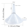 Miniatyrbild 3 av 5: 12-pack små plasttrattar, minitratttar för vetenskapslabb{F2}