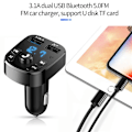 Miniatyrbilde 7 av 7: Billader FM-sender Bluetooth Audio Dobbel USB Bil MP3-spiller Autoradio Handsfree Lader 3.1A Hurtiglader Biltilbehør