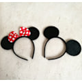 Miniatyrbillede 4 af 5: Sæt med 4 Mickey Mouse Øre Hårbøjler Minnie Mouse Øre Hårbøjler Kvinder Piger