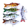 Miniatyrbilde 4 av 5: 1 stk. Leddet Crankbait 6 Seksjoner Swimbait Fiske Lokkemiddel 11cm Kunstig Asp Gjedde Fiskeutstyr{hh} 4