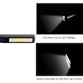 Miniatyrbilde 3 av 3: Dww Oppladbar LED Arbeidslampe, 2 stk 350 Lumen Cob Mechani DXGHC