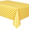 Rectangular 137 x 183 cm Dotted PEVA Oilcloth Tablecloth (Yellow), SD