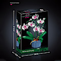 Pikkukuva 5 / 9: Rakennuspalikat Orkidea Phalaenopsis Kimppu Bonsai Tyttö Kokoa Koulutuslelu Lahja Eternal Flowers