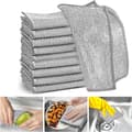 Set med 8 stålullssvampar - 20x20 cm repfria metallnätssvampar för kök, disk och diskhoar - Silver