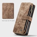 Pikkukuva 4 / 6: Samsung Galaxy Z Fold 3 -kotelo, uusin retro lompakkokotelo korttipaikoilla, monitoimikotelo magneettisella jalustalla ja vetoketjulla {HH}