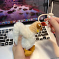 Pikkukuva 10 / 11: Kapibara Kupla Nukke Purista Hauska Nukke Pehmolelu Kapibara Riipus Vinkuva Opiskelijalahja 2 wagging tail capybara keychains