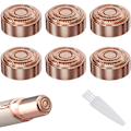 Miniatyrbilde 1 av 5: Erstatningshoder Kompatible med Finishing Touch Flawless Generation 2 Ansiktshårfjerner for Lepper, Hake, Kinn og Nese av Poweka (6 stykker)