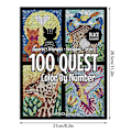 Miniatyrbild 5 av 5: 100 QUEST Färglägg efter nummer - Pussel målarbok för vuxna, Portabel enkel målaraktivitetsbok Perfekt present Default